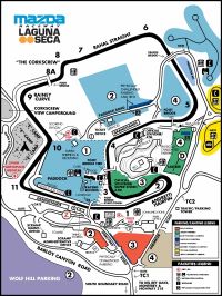 Map of Laguna Seca raceway