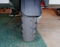 Worn out rear tire on the GS